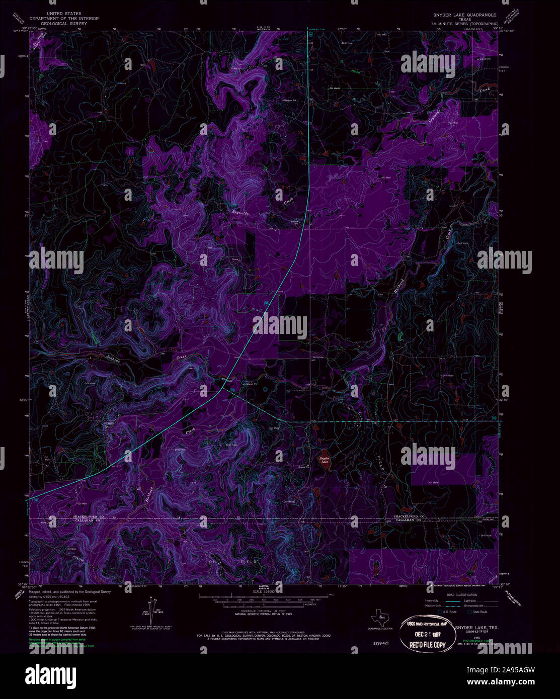Snyder texas map hires stock photography and images Alamy