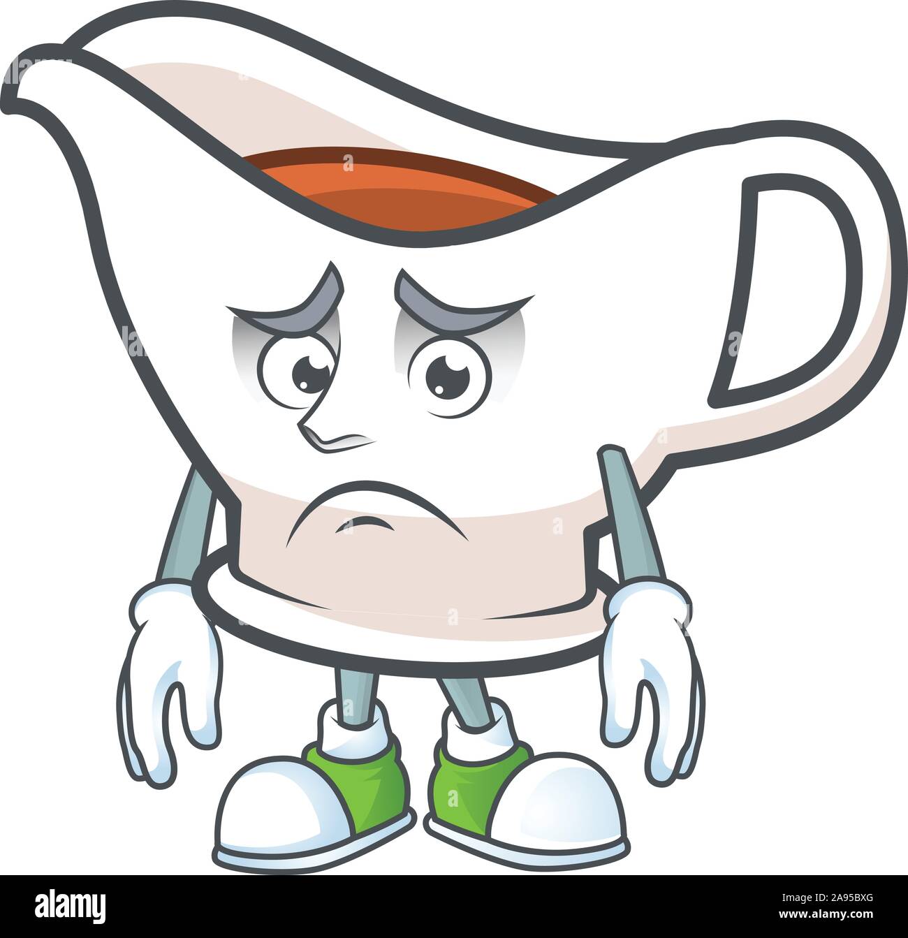 Gravy boat for dish with afraid mascot Stock Vector Image & Art Alamy