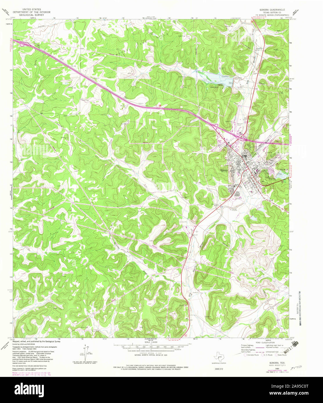 Map of sonora texas hires stock photography and images Alamy