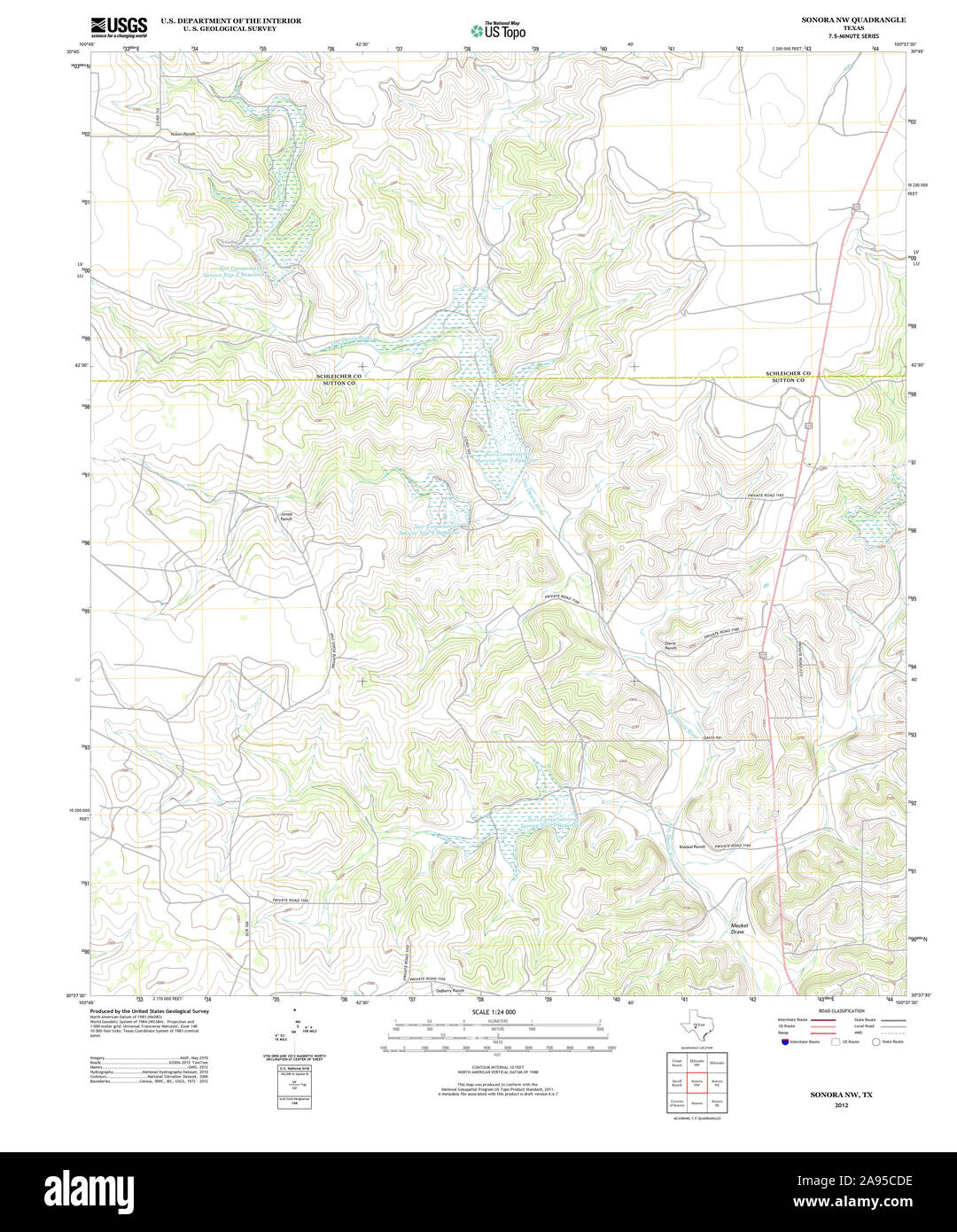 Map of sonora texas hires stock photography and images Alamy