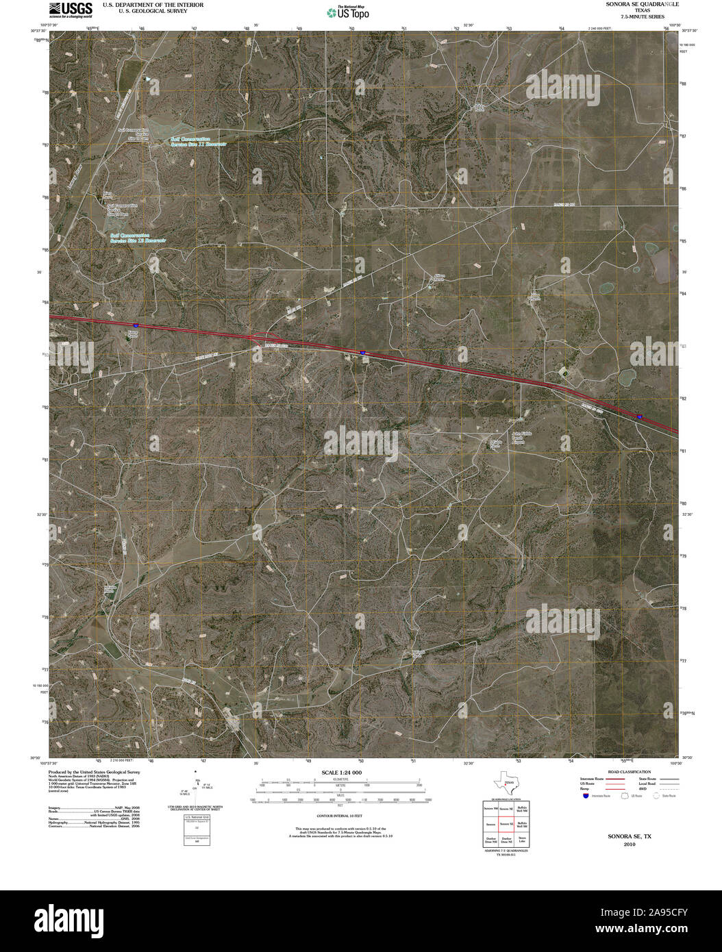 Sonora texas map hi-res stock photography and images - Alamy
