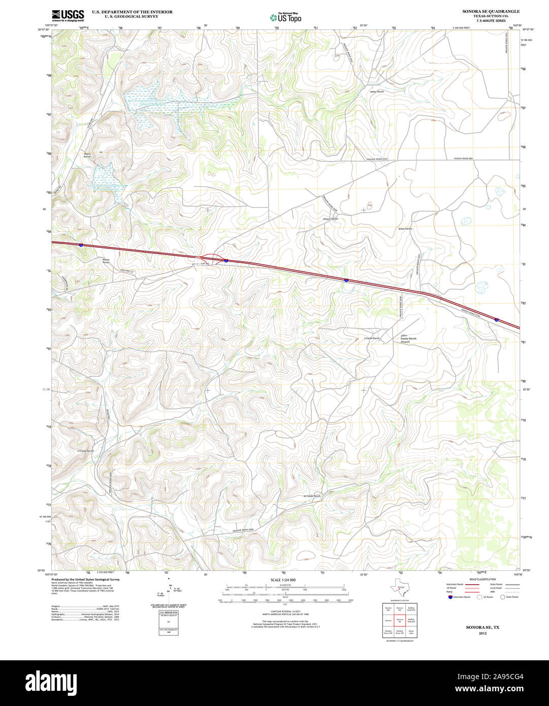 Map of sonora texas hires stock photography and images Alamy