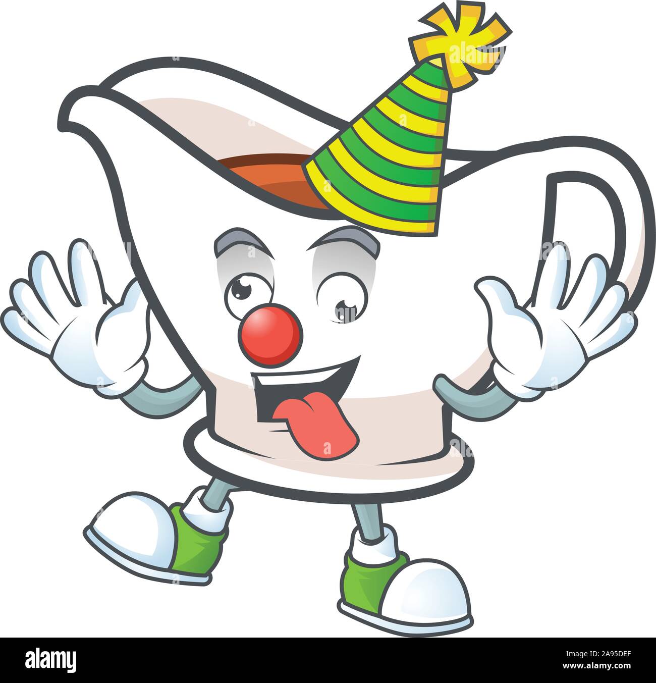 Gravy boat with character mascot shape clown Stock Vector Image & Art