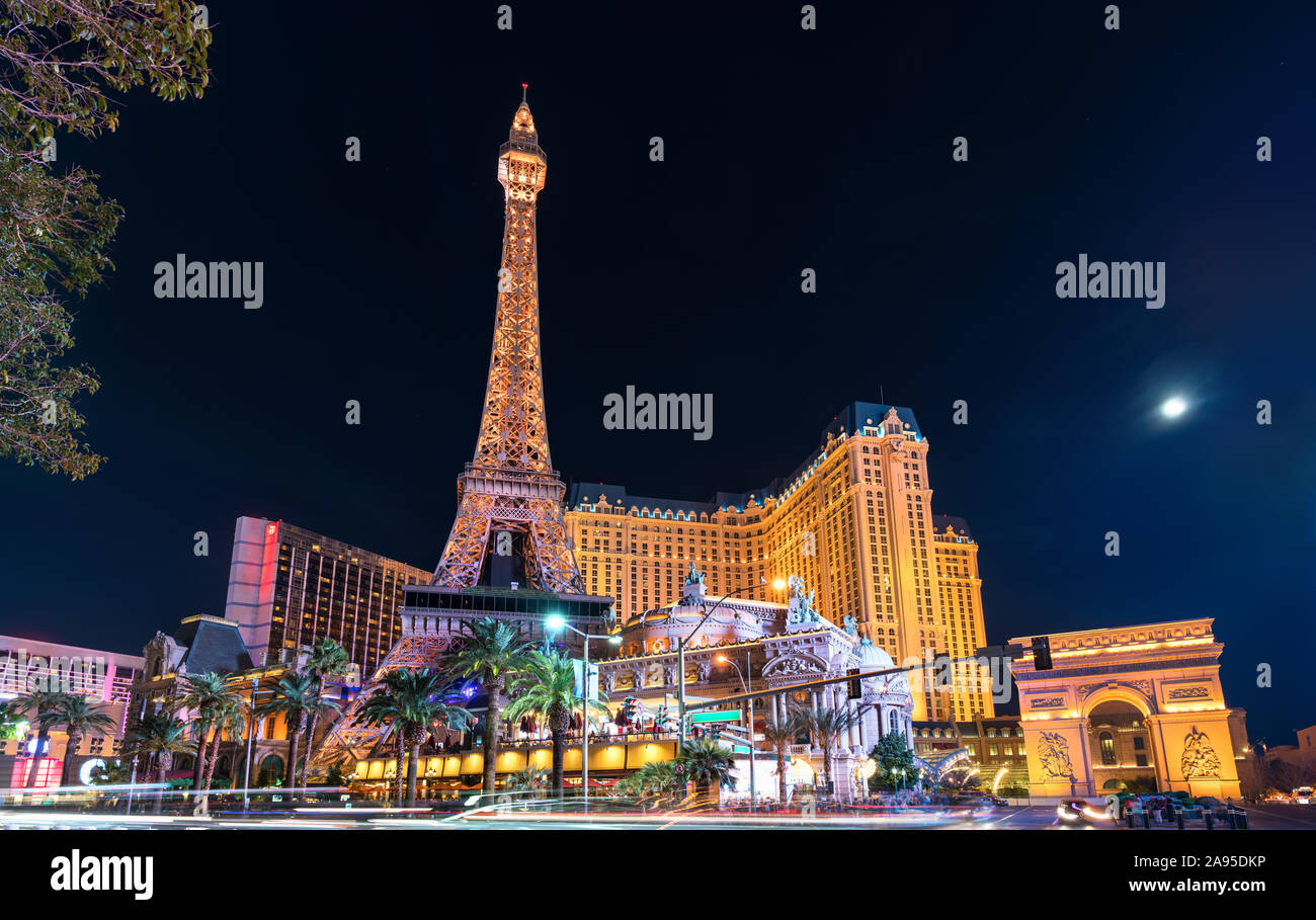 Replica of the Eiffel Tower in Las Vegas, United States Stock Photo