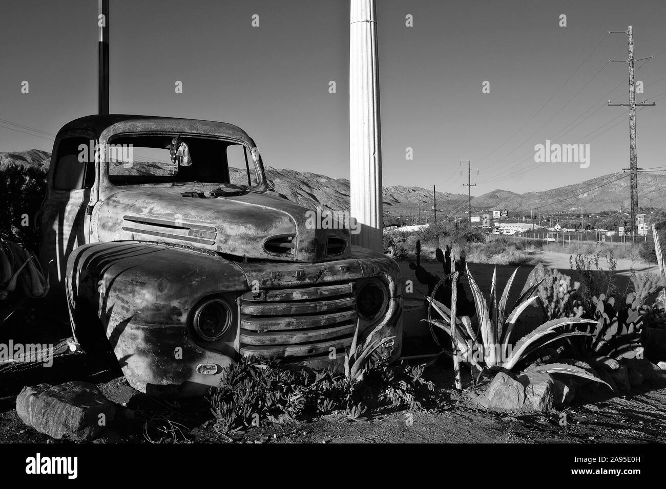 Rusty Ford Pickup Truck at the Twentynine Palms Highway, Yucca Valley