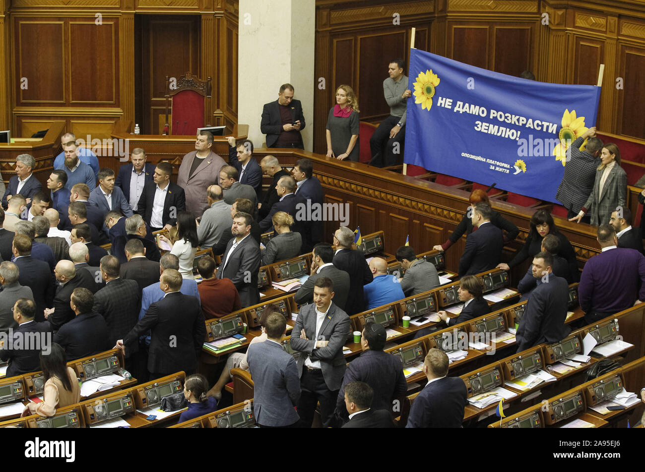 November 13 2019 Kiev Ukraine Lawmakers Of Opposition