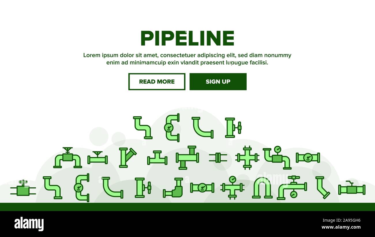 Pipeline Landing Header Vector Stock Vector Image & Art Alamy