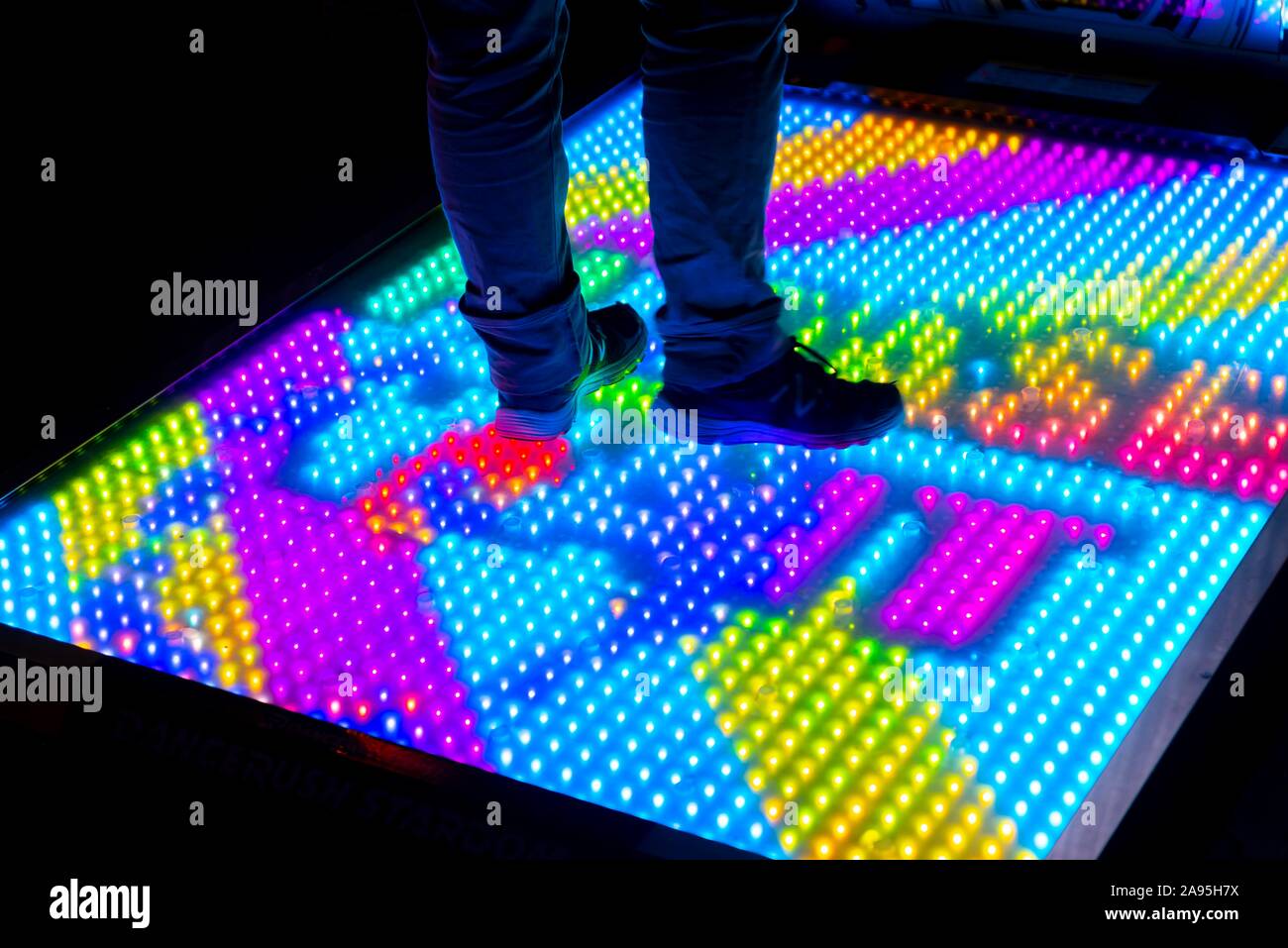 Dance Rush Stardom, Japanese dance game, arcade Anata no Warehouse, Kawasaki, Japan Stock Photo