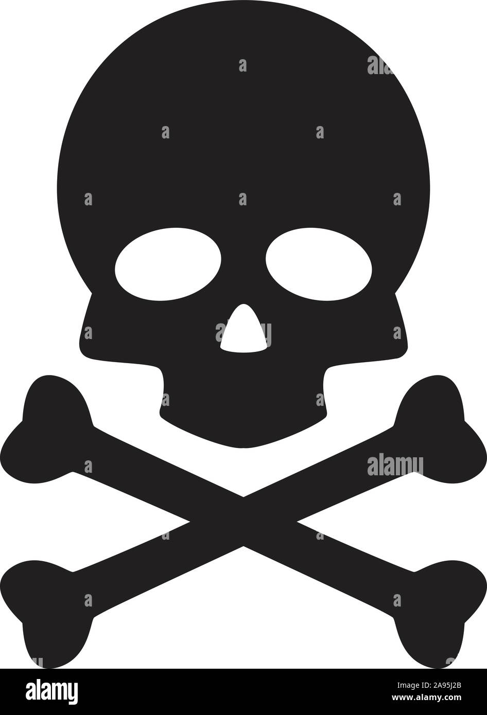 skull and crossbones icon on white background. flat style. skull design icon  for your web site design, logo, app, UI. danger symbol. poison sign Stock  Vector Image & Art - Alamy