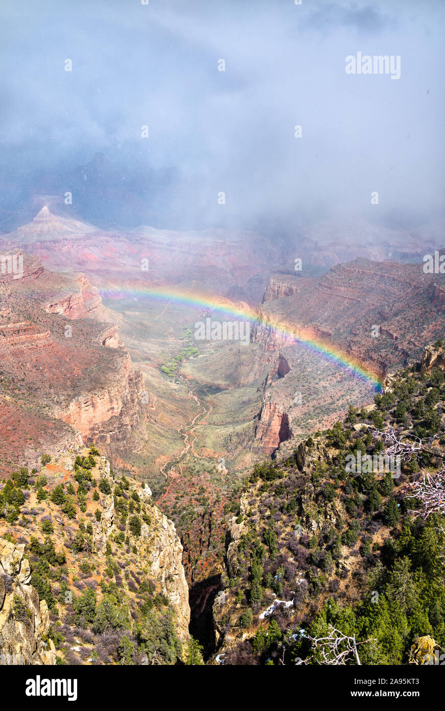 Rainbow above the Grand Canyon in Arizona, USA Stock Photo - Alamy