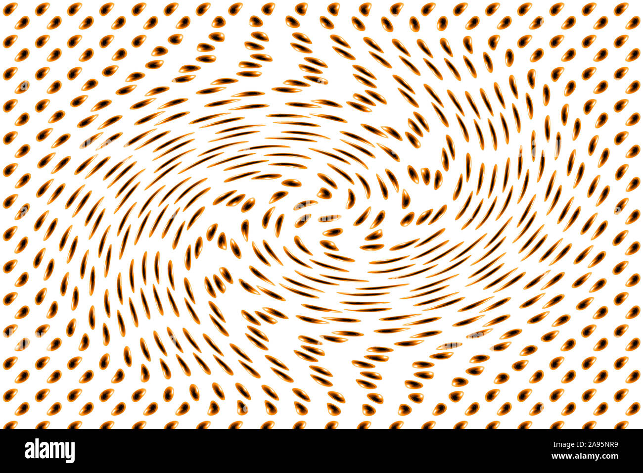 pattern of an optical illusion, pattern rotates by each other from the middle Stock Photo