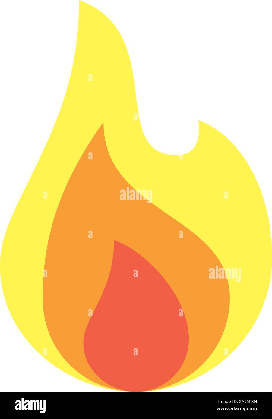fire flame flat style icon vector illustration design Stock Vector ...