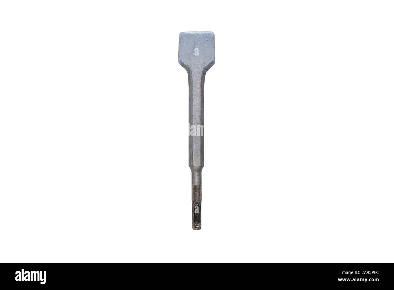 Replaceable concrete chisel, isolated on a white background with a clipping path. Stock Photo