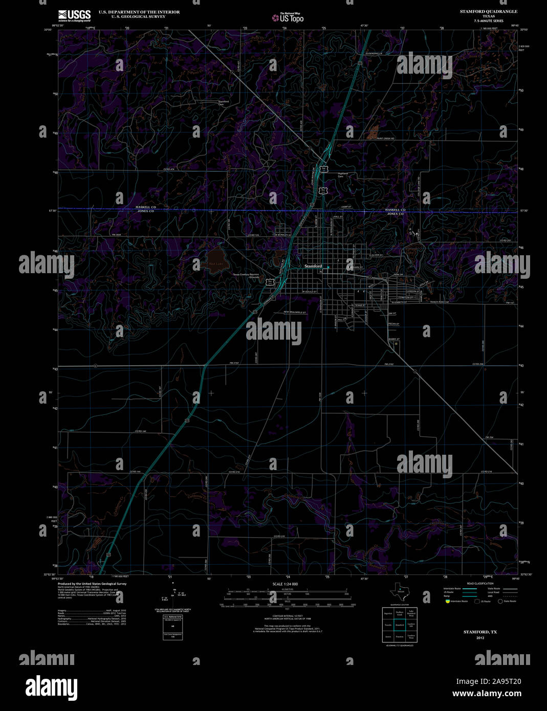 Stamford texas map hires stock photography and images Alamy