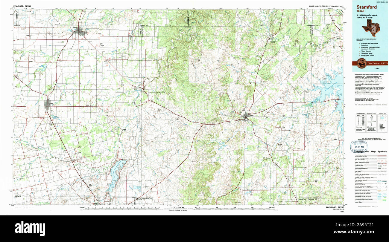 Stamford texas map hires stock photography and images Alamy