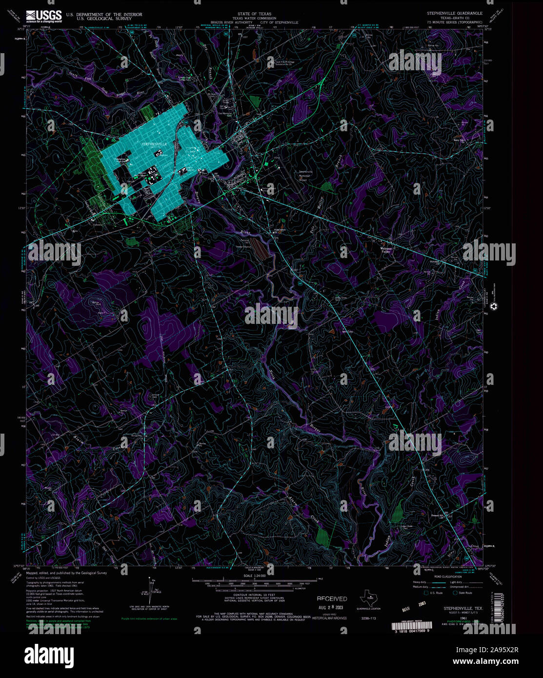 Stephenville texas map hires stock photography and images Alamy