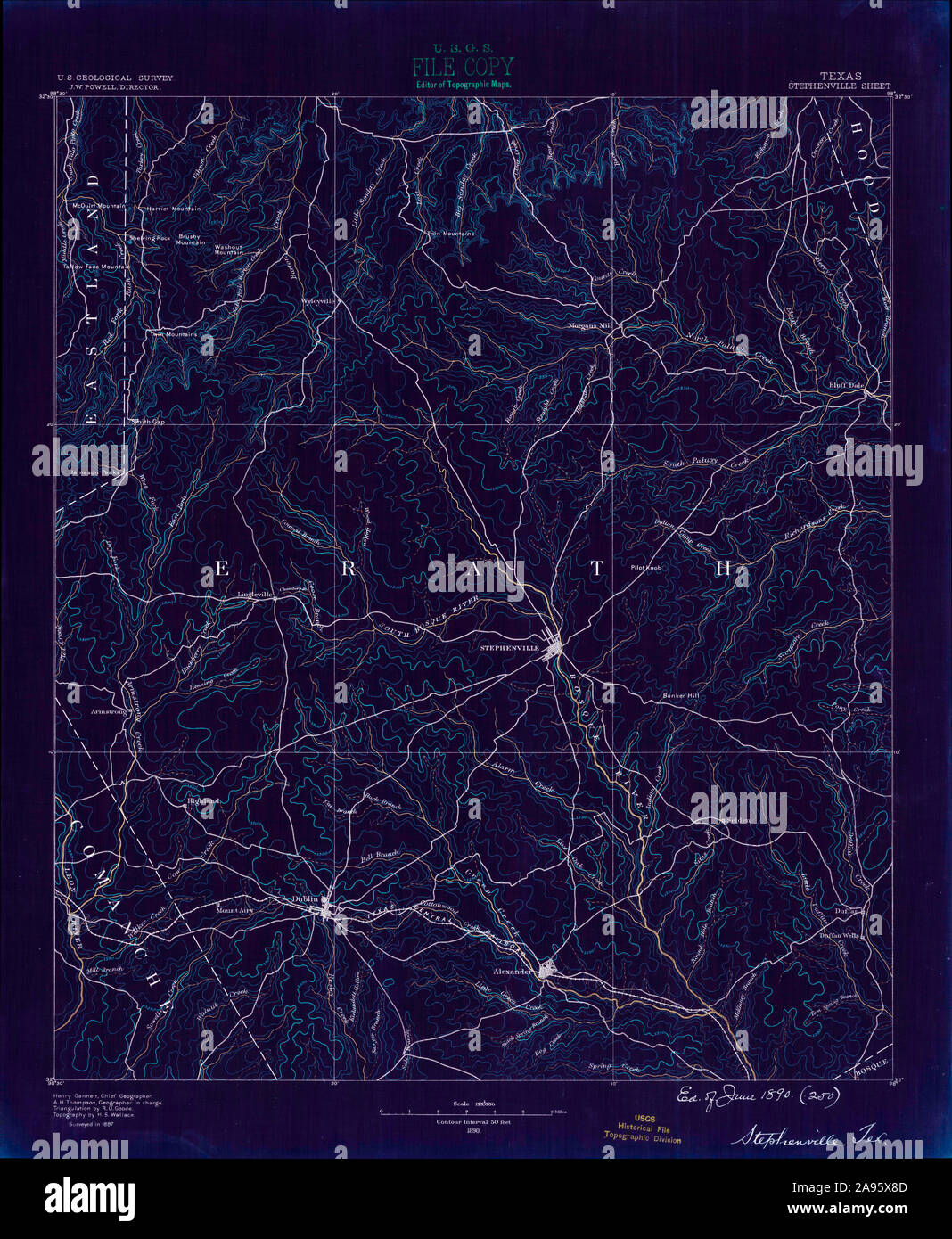 Stephenville texas map hires stock photography and images Alamy