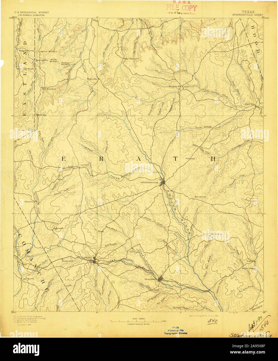 Map of stephenville hires stock photography and images Alamy