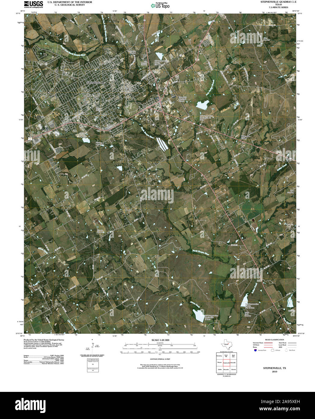 Stephenville texas map hires stock photography and images Alamy