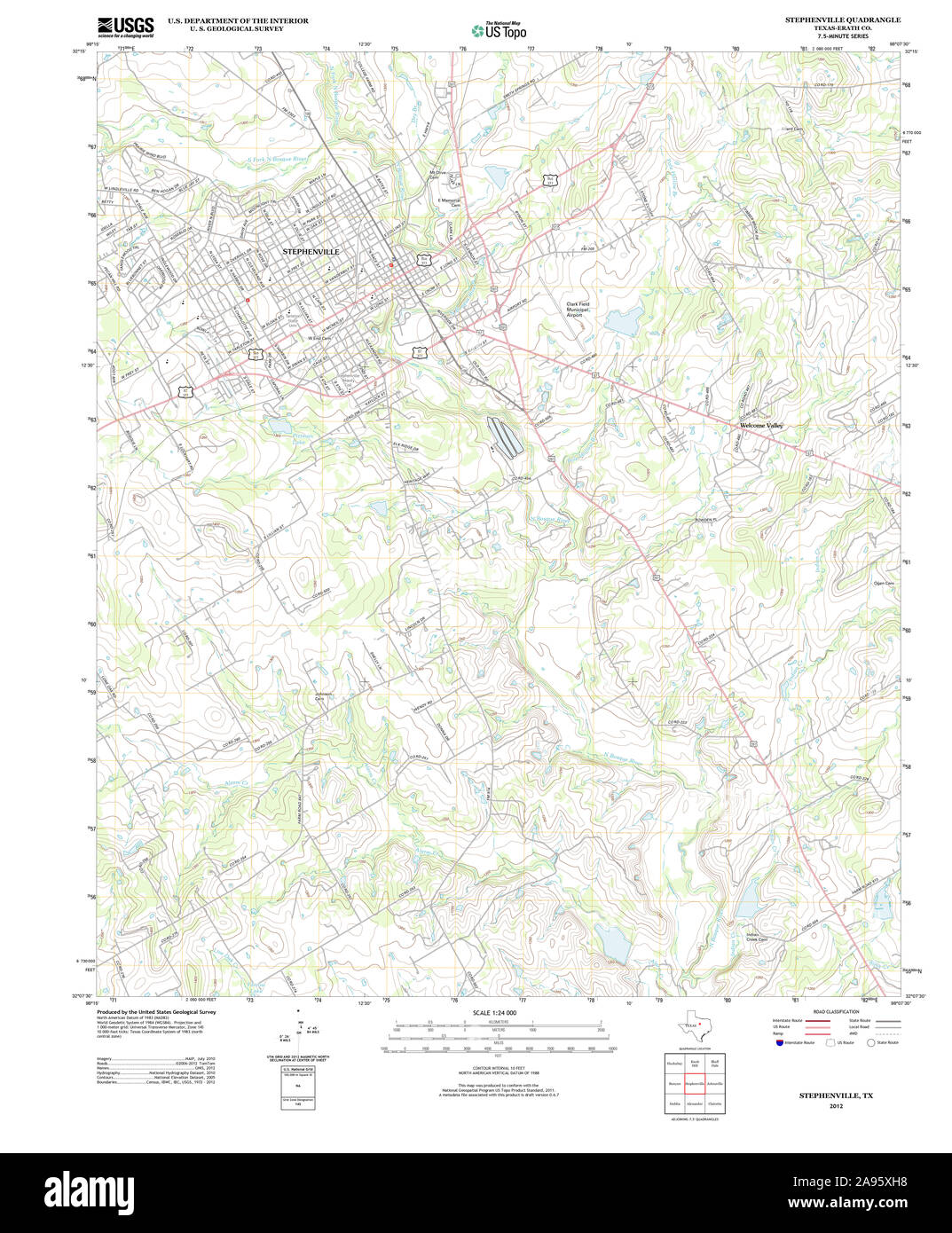 Stephenville texas map hires stock photography and images Alamy