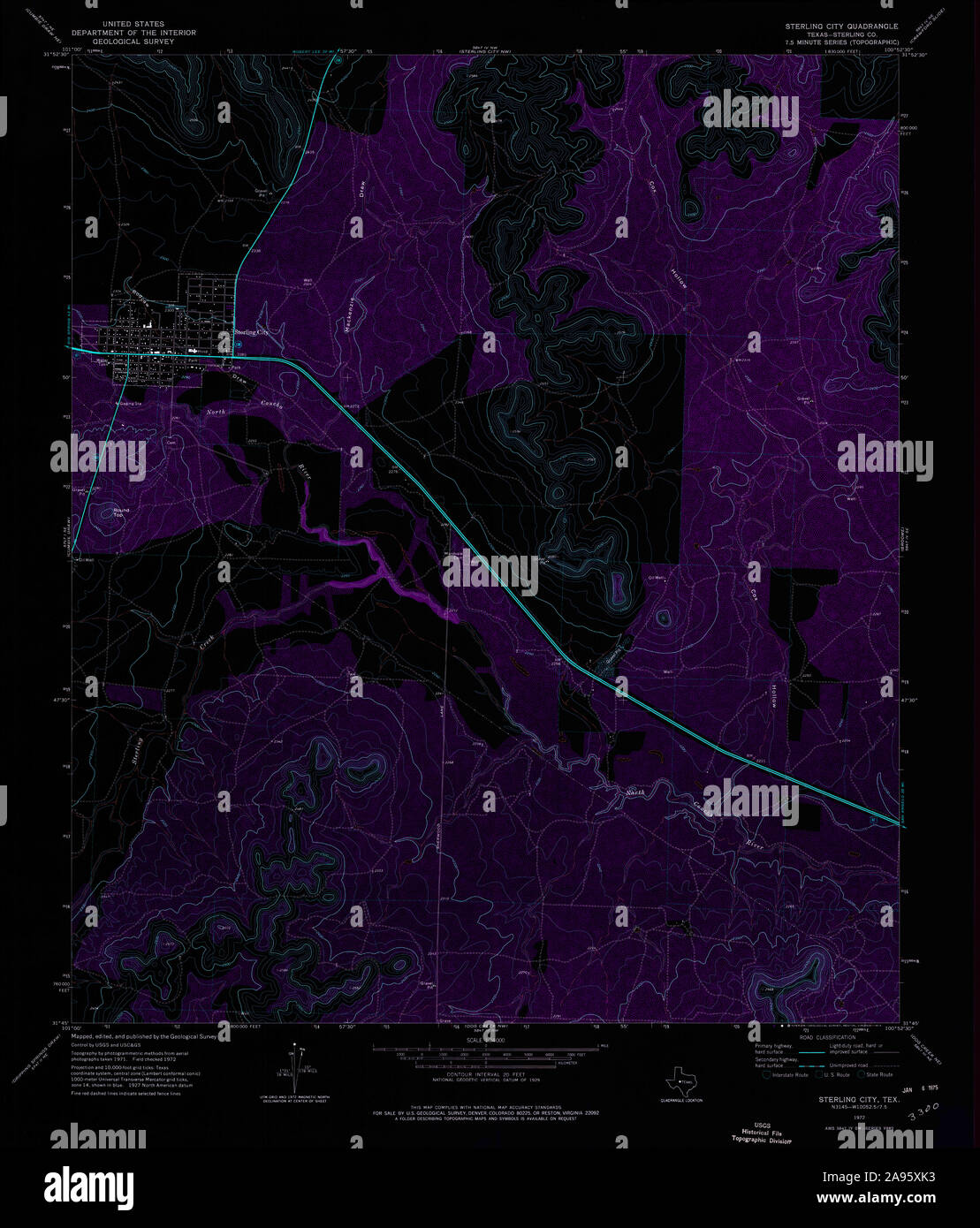 Sterling city texas map hires stock photography and images Alamy