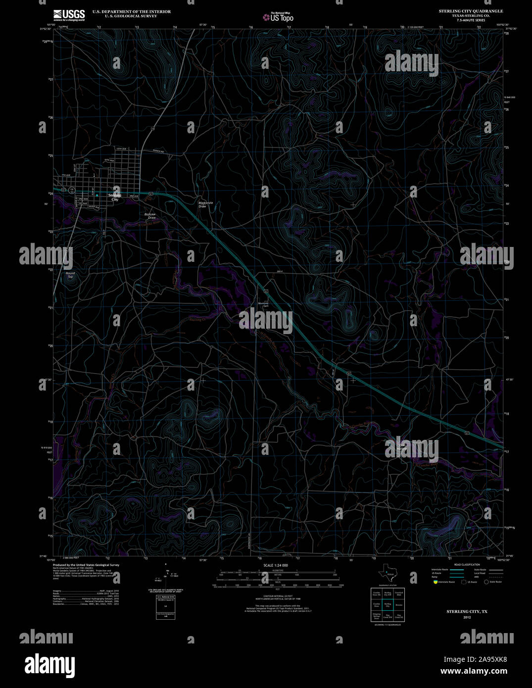 Map of sterling city texas hires stock photography and images Alamy