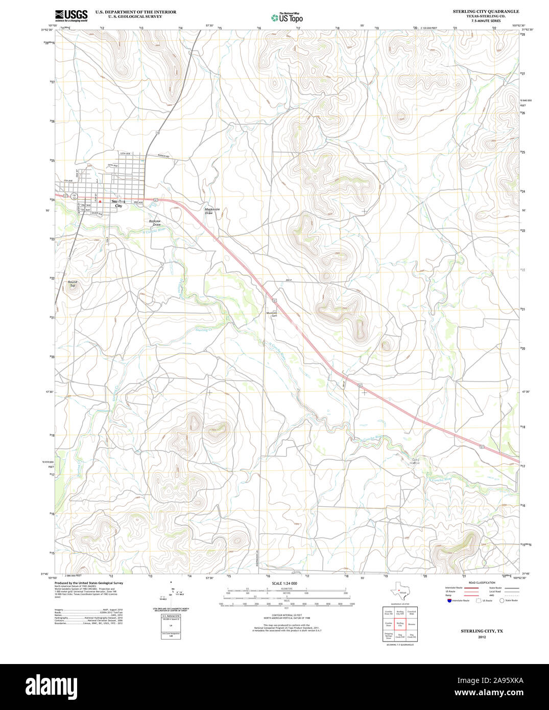 Sterling city texas map hires stock photography and images Alamy