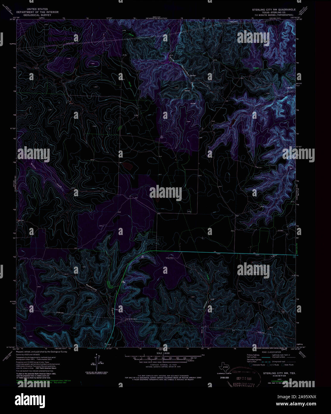 Sterling city texas map hires stock photography and images Alamy