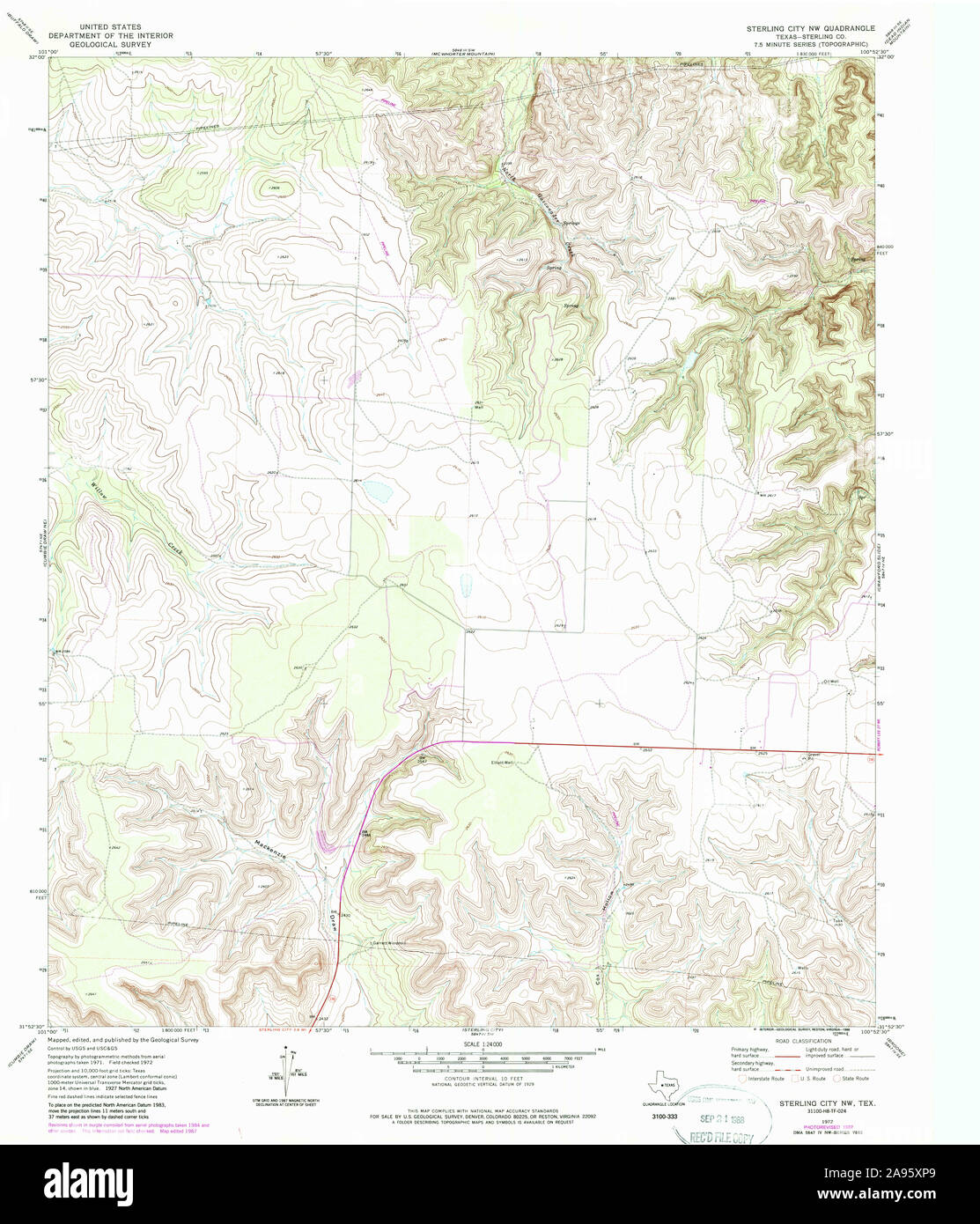 Sterling city texas map hires stock photography and images Alamy