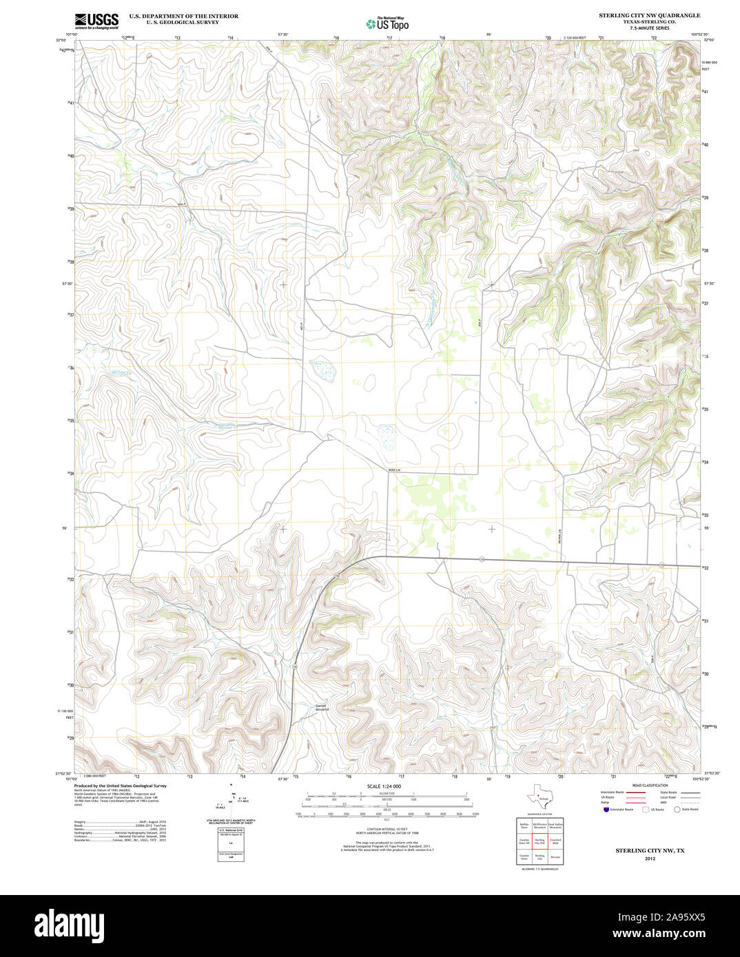 Map of sterling city texas hires stock photography and images Alamy