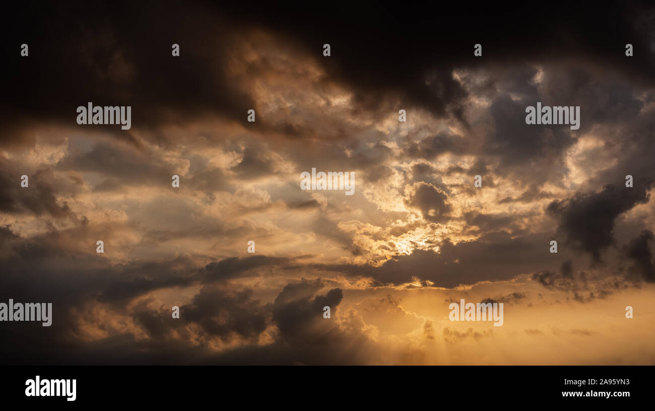 Dramatic sky. Sunset. Nature background Stock Photo - Alamy