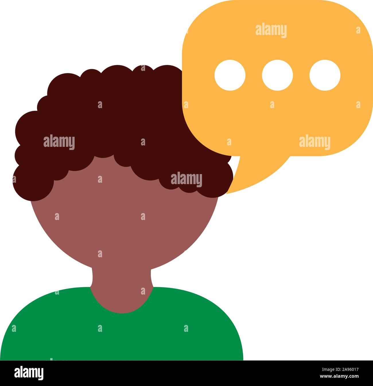 Communication bubble and man icon design, Message discussion ...
