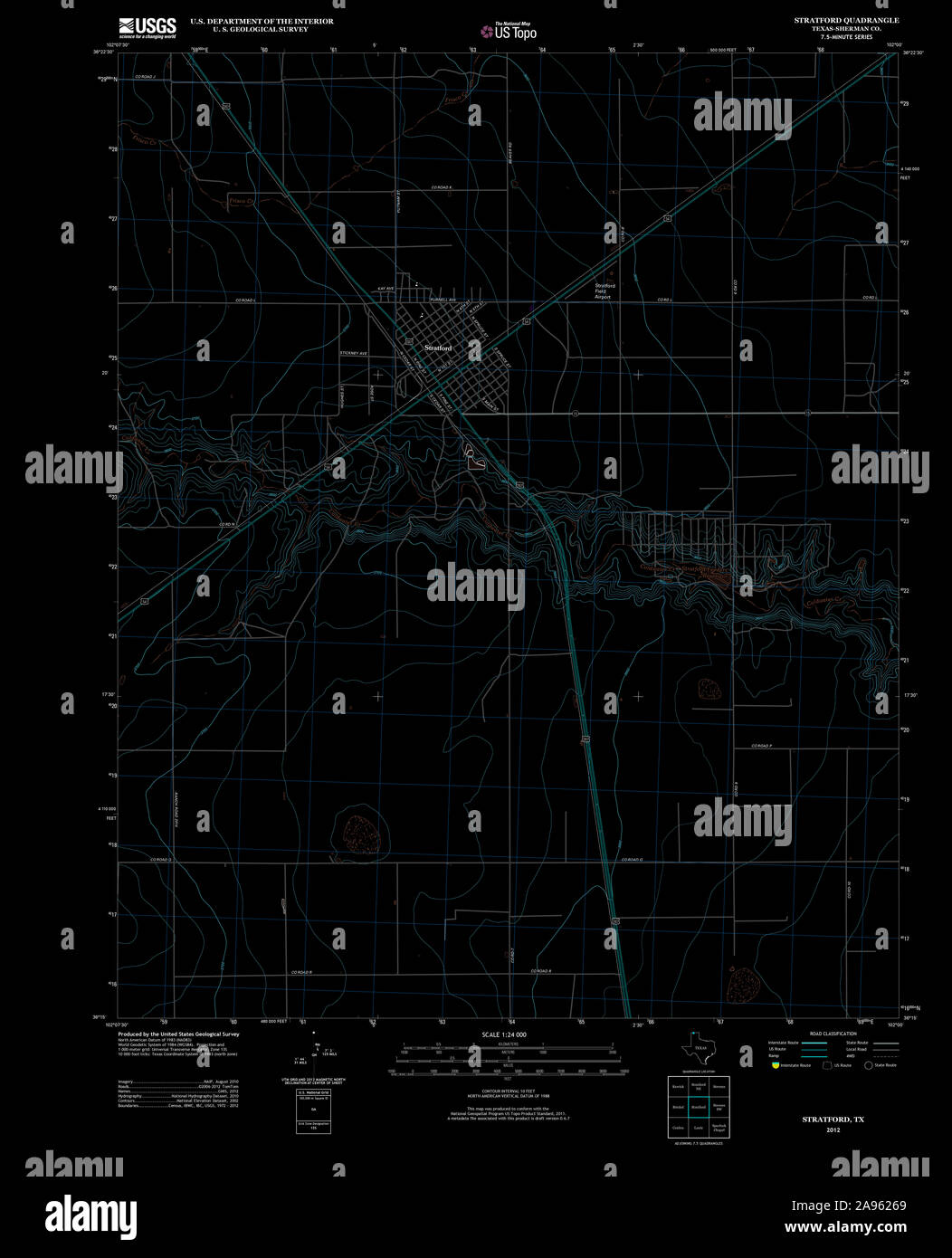 Map of stratford texas hires stock photography and images Alamy