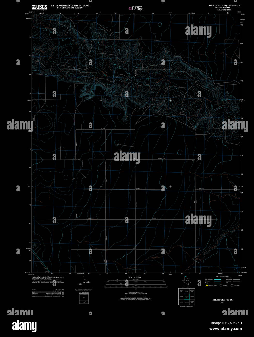 Stratford texas map hires stock photography and images Alamy