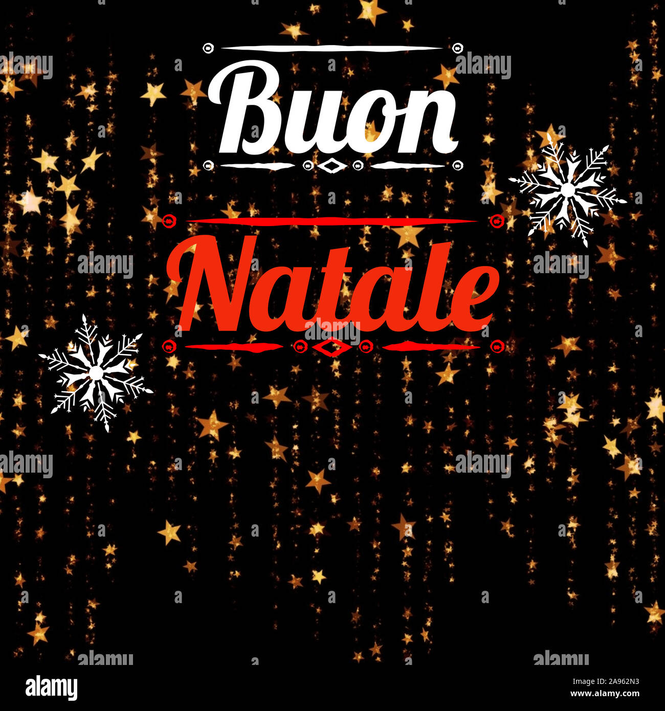 Wallpaper Buon Natale.Illustration With Buon Natale Written In Italian Language With Stars And Decorations Christmas Model For Web Wallpaper Digital Graphics Stock Photo Alamy