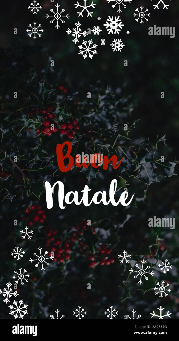Buon Natale Jpg.Illustration With Buon Natale Written In Italian Language With Stars And Decorations Christmas Model For Web Wallpaper Digital Graphics Stock Photo Alamy