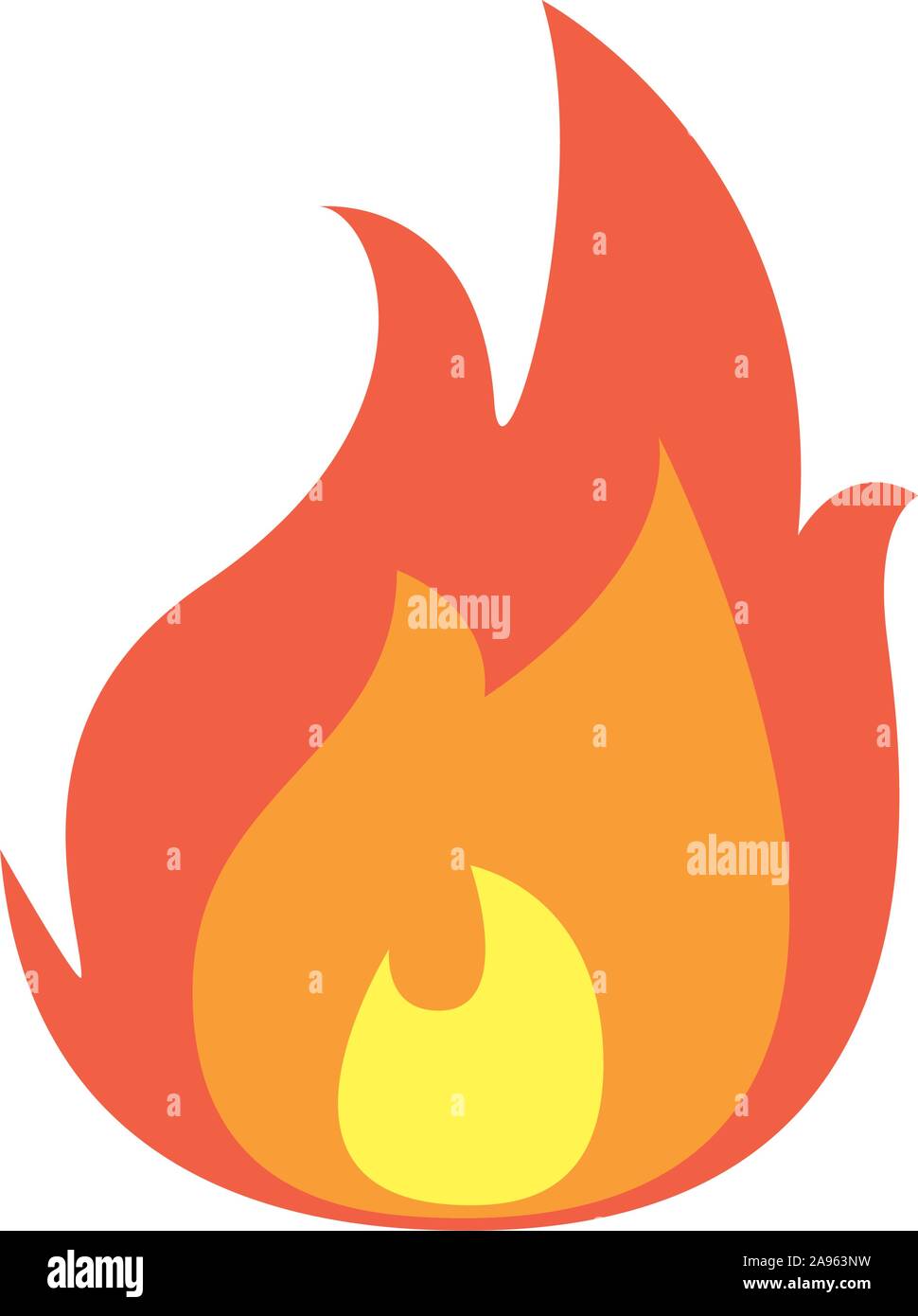 fire flame flat style icon vector illustration design Stock Vector ...