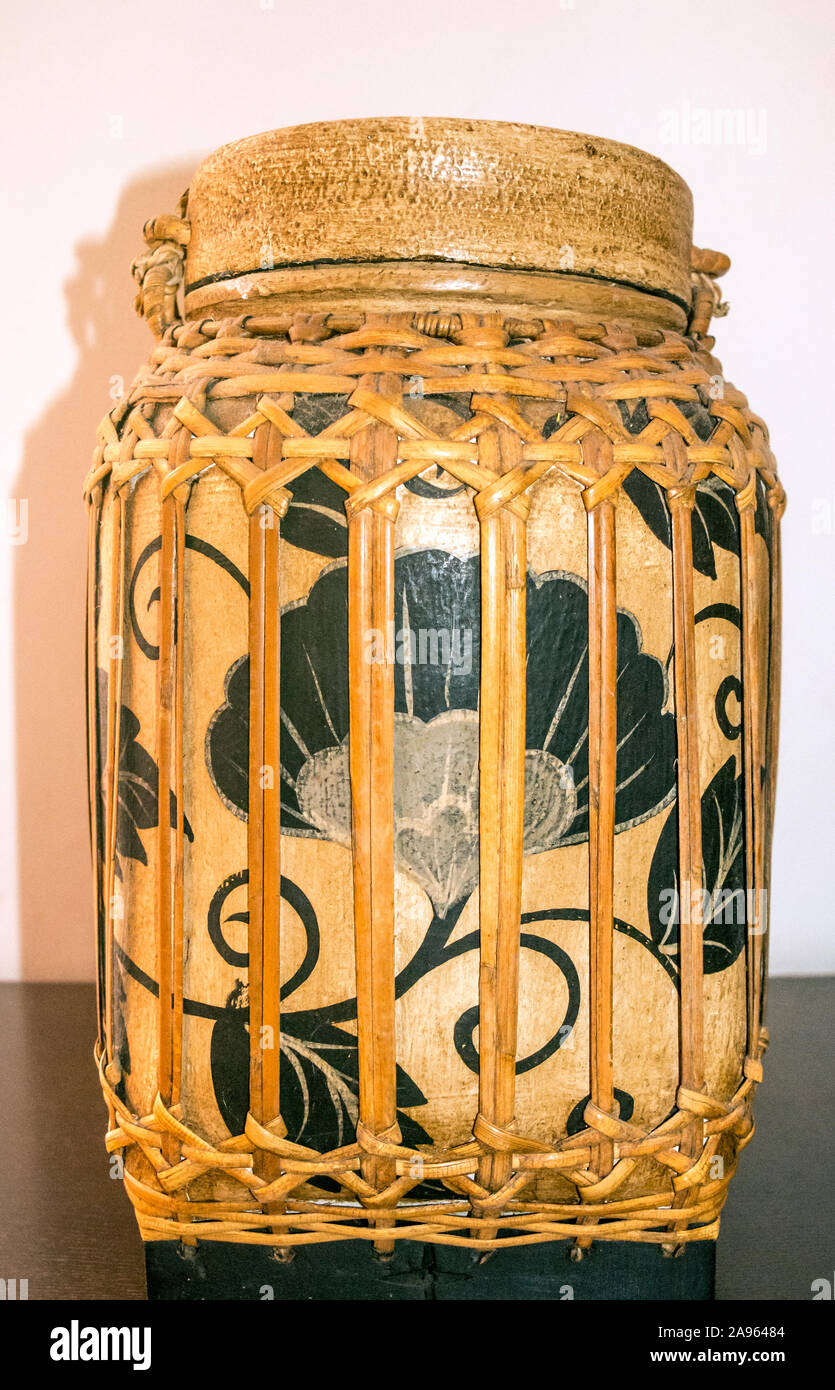 Chinese wicker basket inside a house Stock Photo Alamy