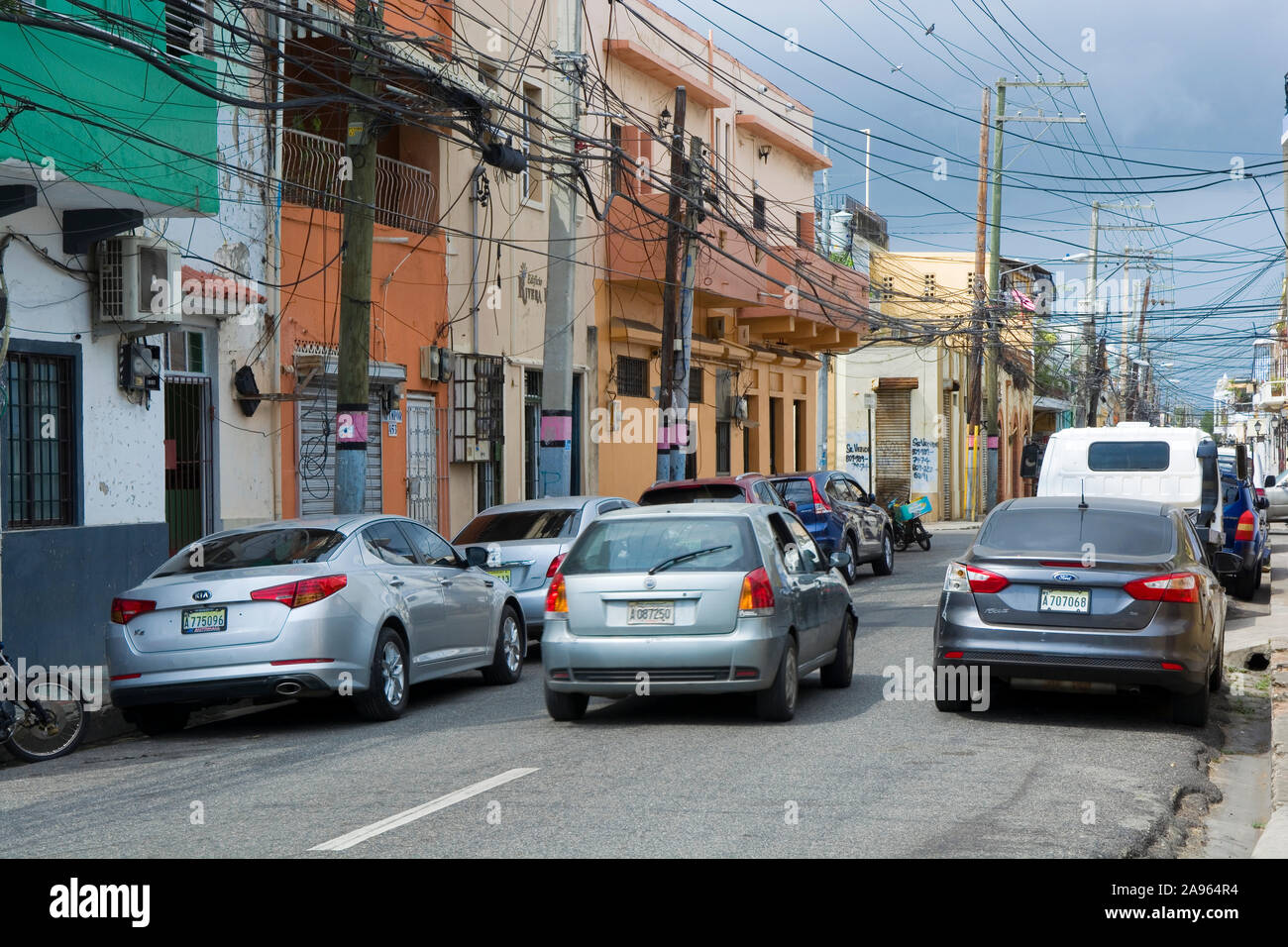 SANTO DOMINGO, DOMINICAN REPUBLIC JUNE 26, 2019 View of typical
