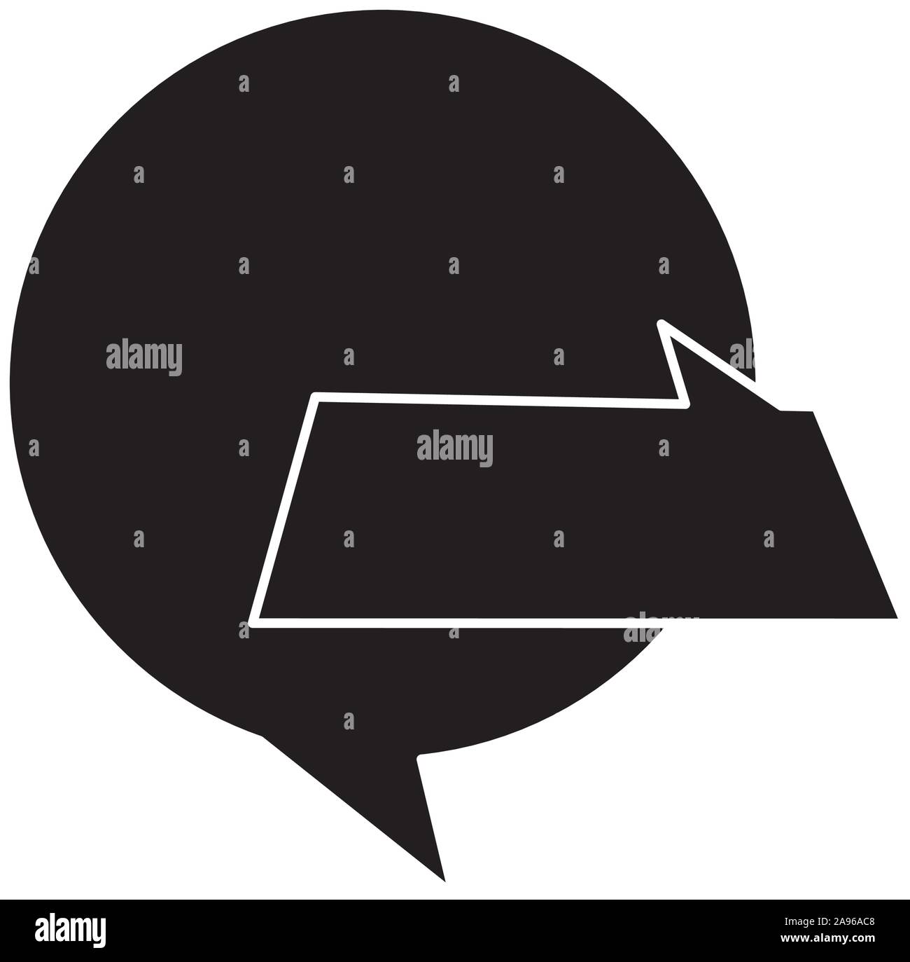 silhouette of speech bubbles isolated icon Stock Vector Image & Art - Alamy