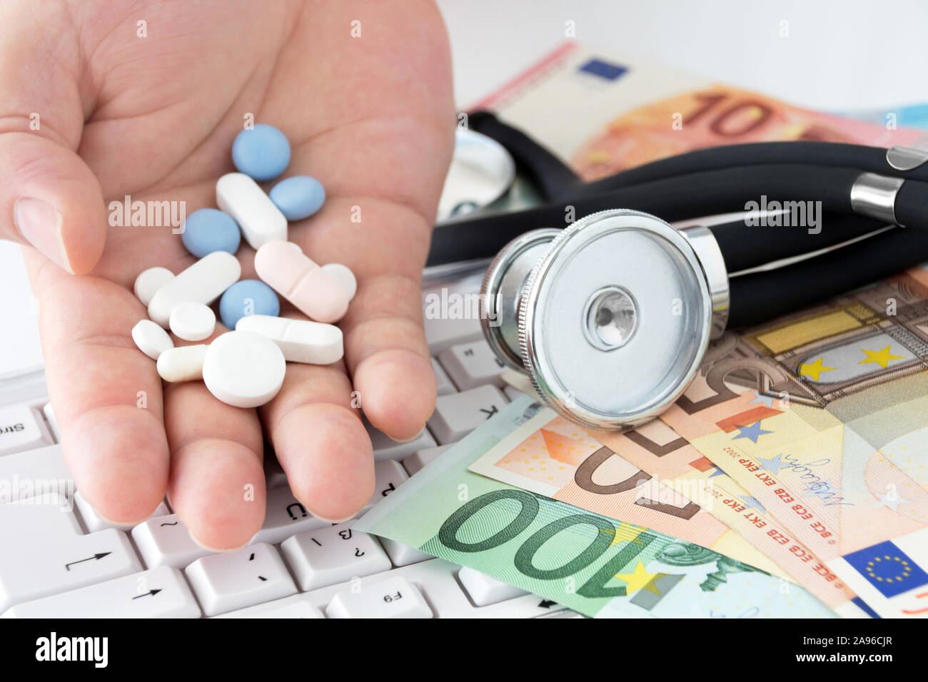 Medicine  Euro and Medicaments Stock Photo