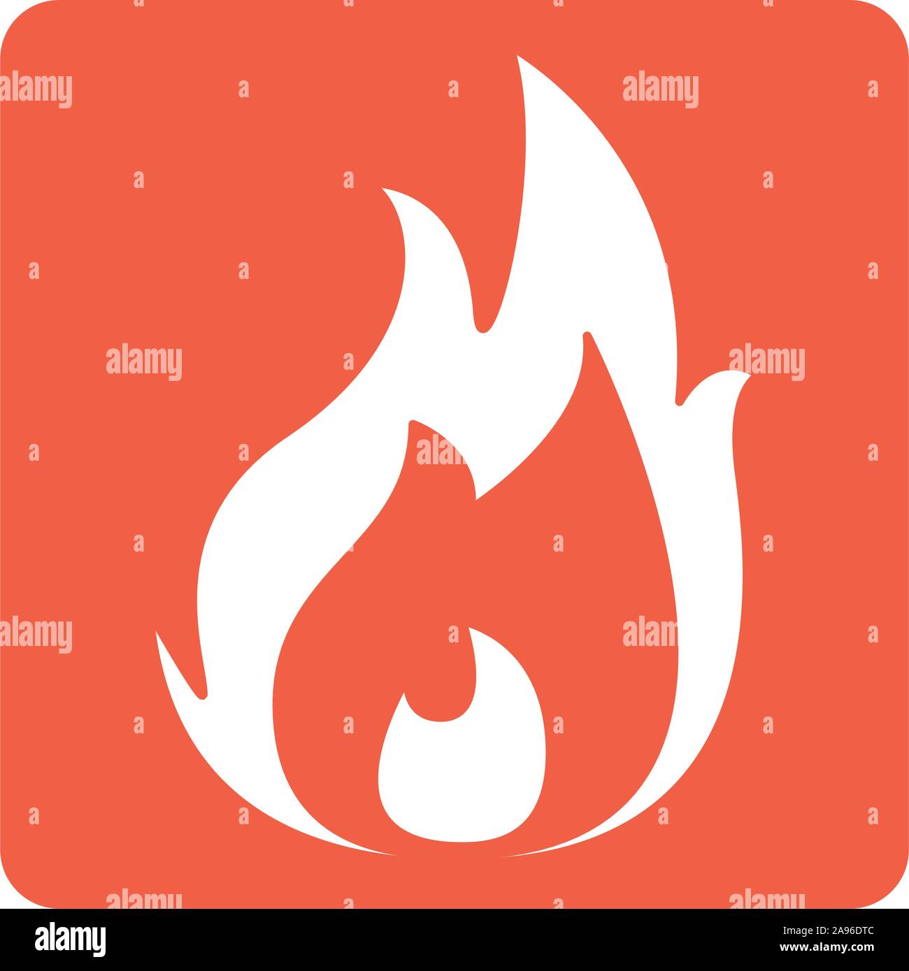 fire flame block line style icon vector illustration design Stock ...
