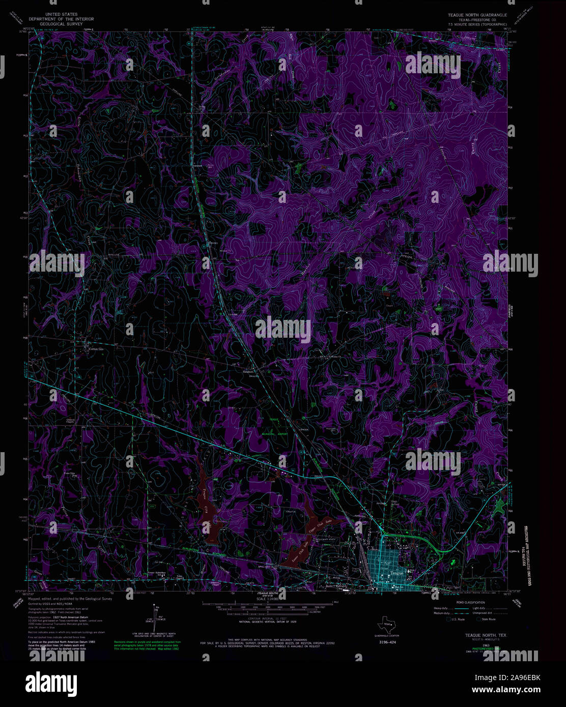 Map of teague hires stock photography and images Alamy