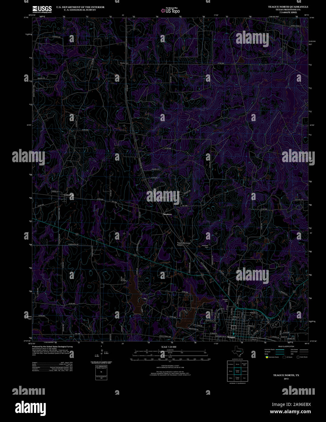 Map of teague hires stock photography and images Alamy