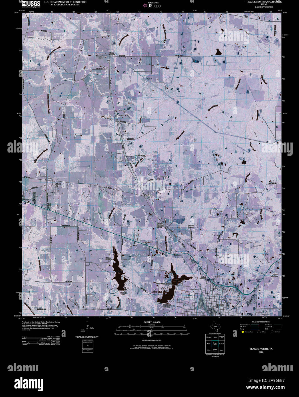Teague texas map hires stock photography and images Alamy