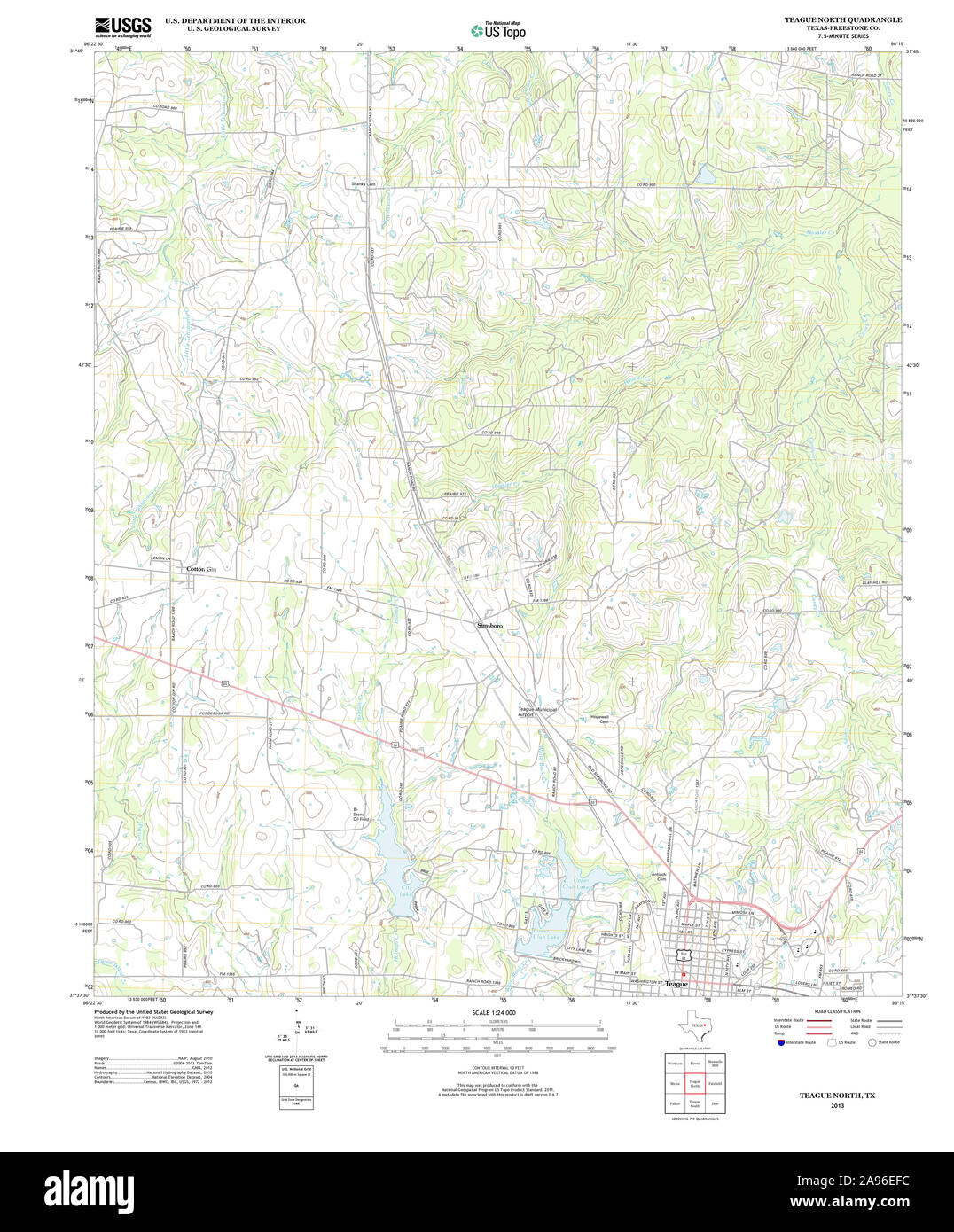 Map of teague hires stock photography and images Alamy