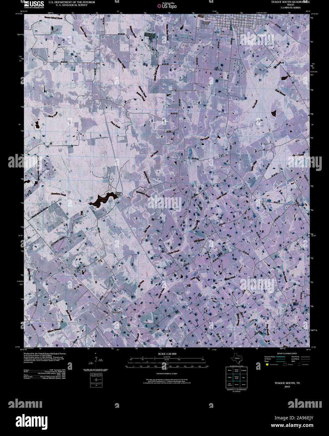Teague texas map hires stock photography and images Alamy
