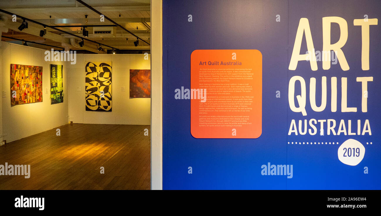 Art Quilt Australia 2019 exhibition of artistic quilts on display at National Wool Museum