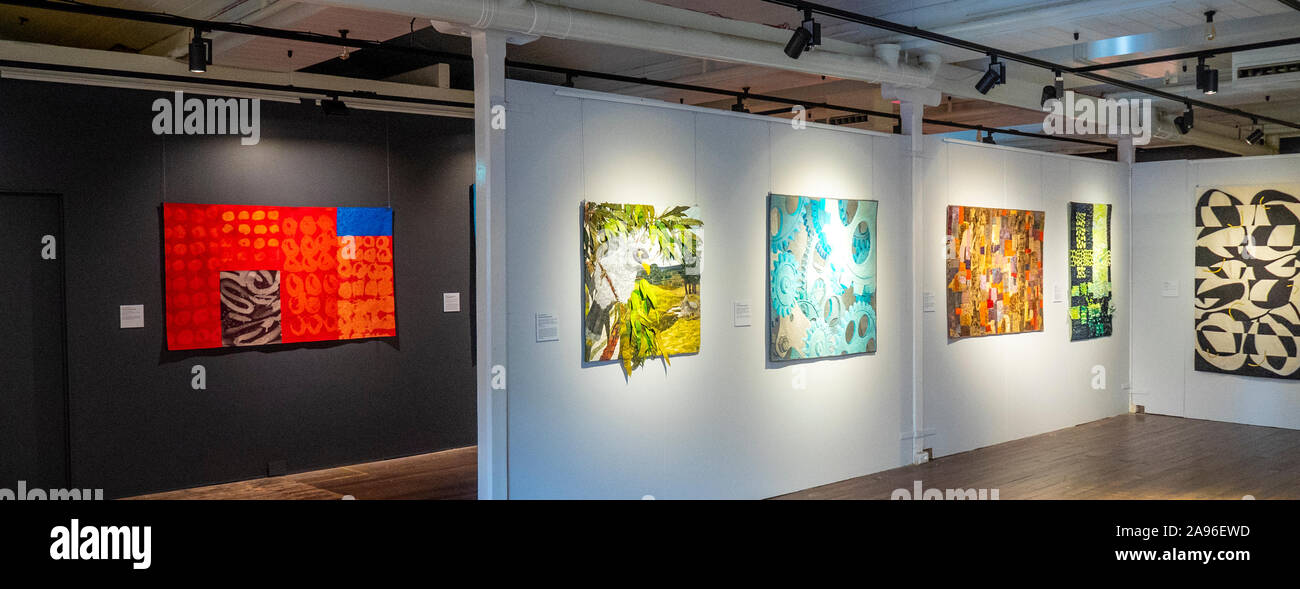 Art Quilt Australia 2019 exhibition of artistic quilts on display at National Wool Museum