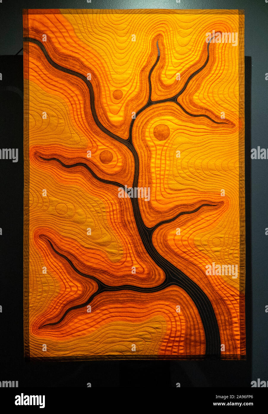 Quilt Secret River by quilter Dianne Firth on display at Art Quilt